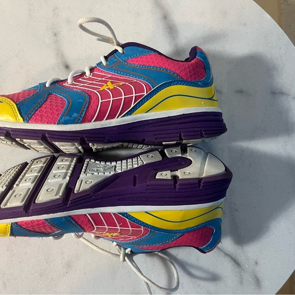 Athletech Retro Colorful Athletic Shoes Women's Size 7.5 Yellow Pink Blue - Picture 14 of 15